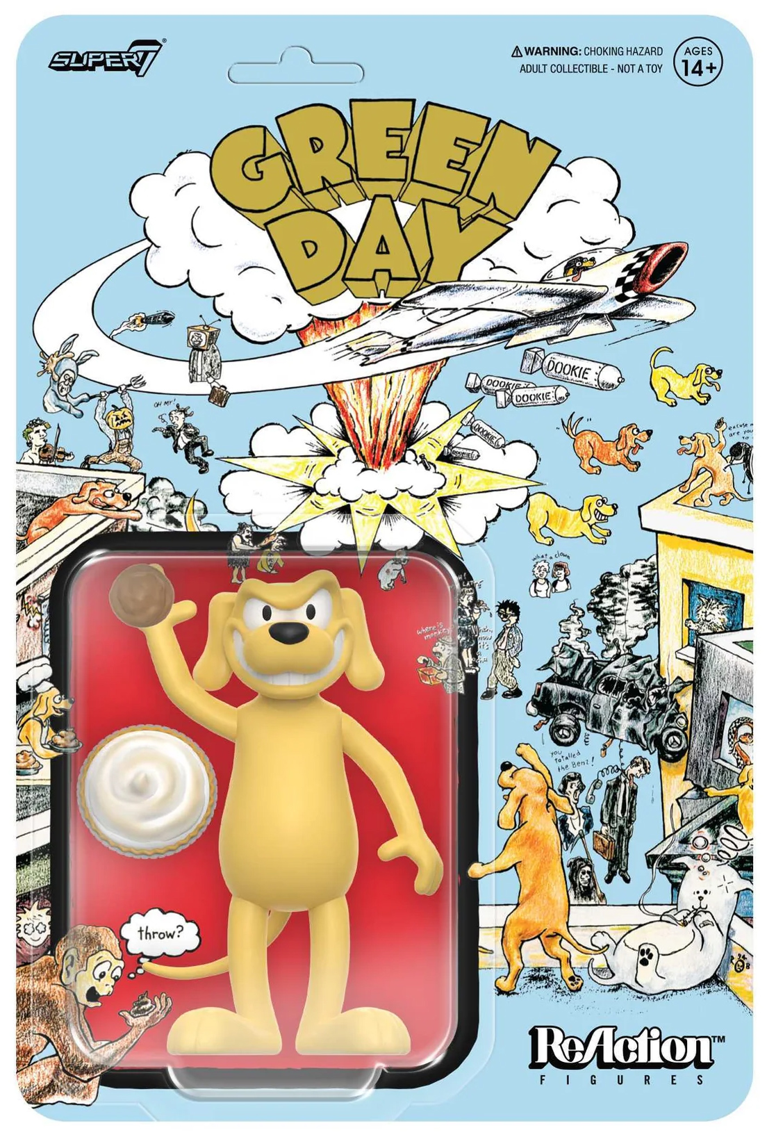 Action Figure Cão Dookie Dog ReAction da Banda Green Day