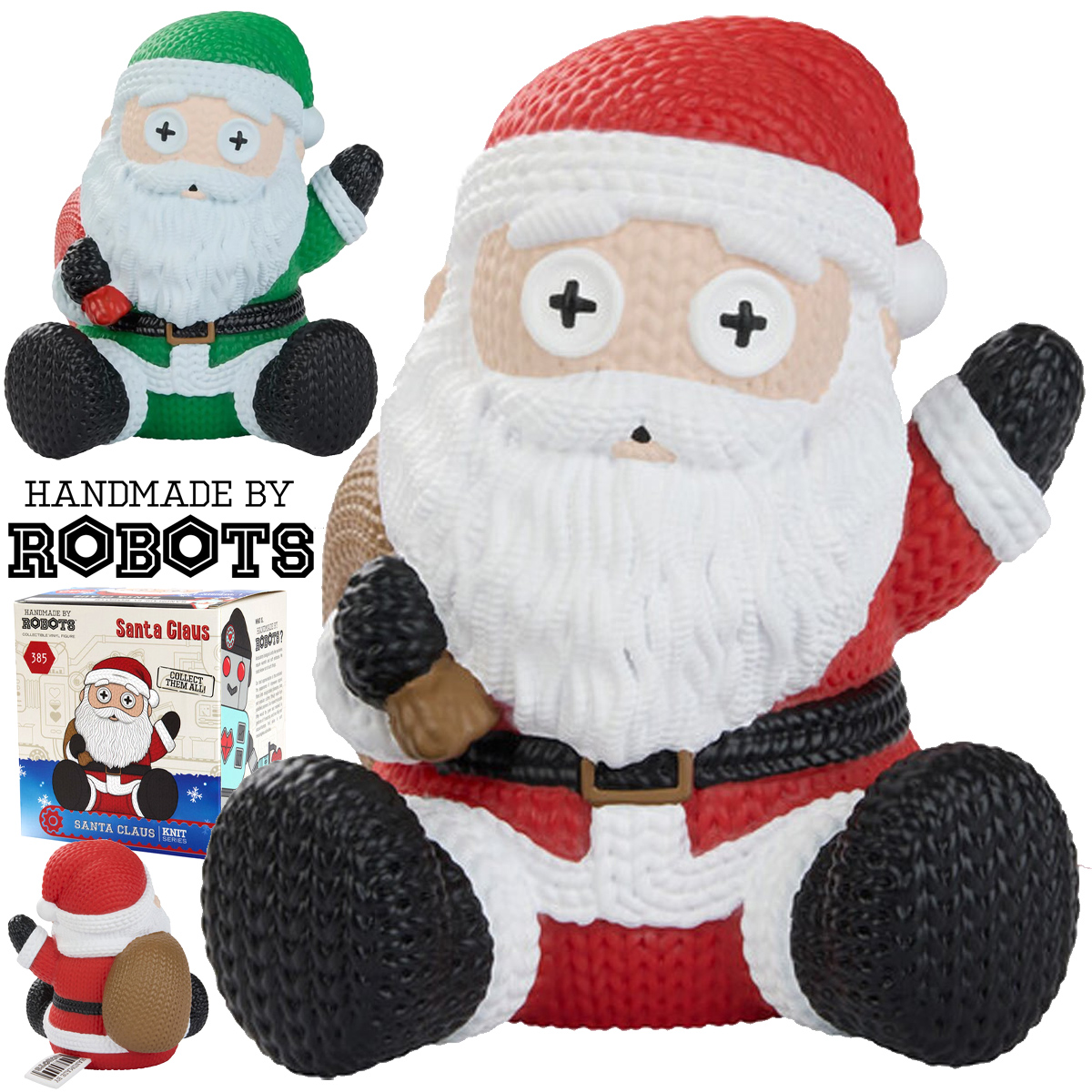 Bonecos Papai Noel Handmade By Robots Imitando Crochê Amigurumi