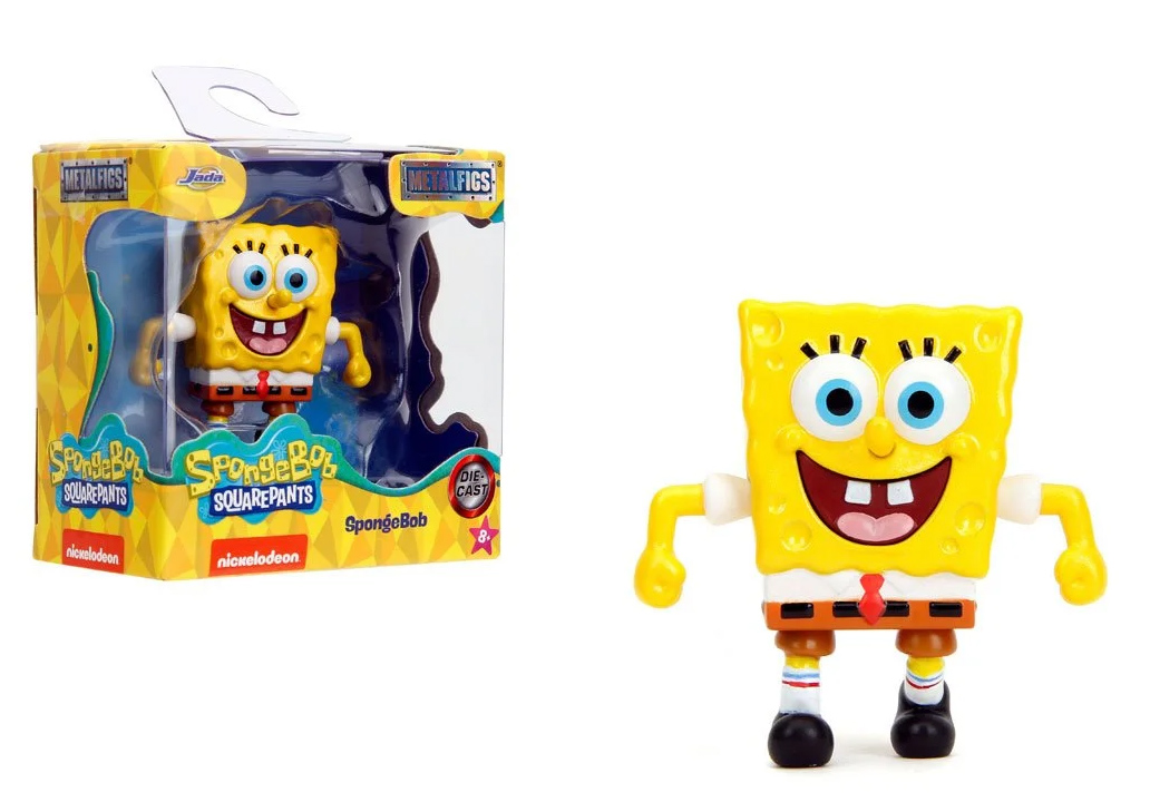 Mini-Figuras Bob Esponja Calça Quadrada MetalFigs de Metal Fundido