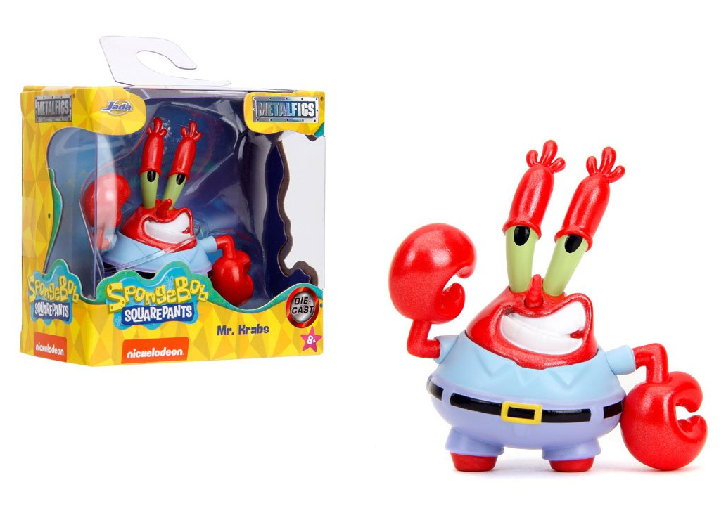 Mini-Figuras Bob Esponja Calça Quadrada MetalFigs de Metal Fundido