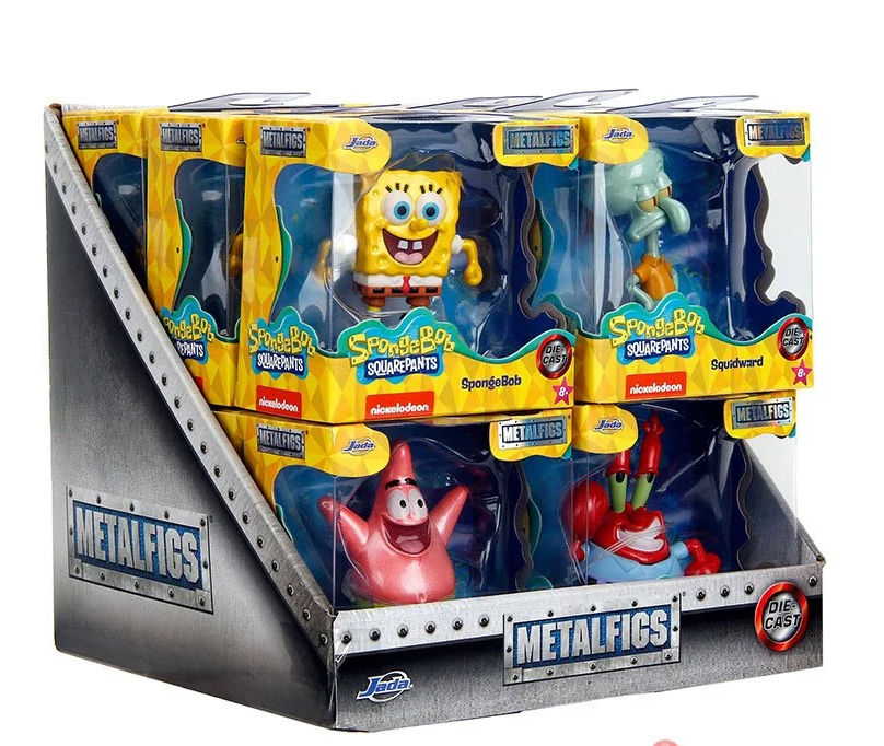 Mini-Figuras Bob Esponja Calça Quadrada MetalFigs de Metal Fundido