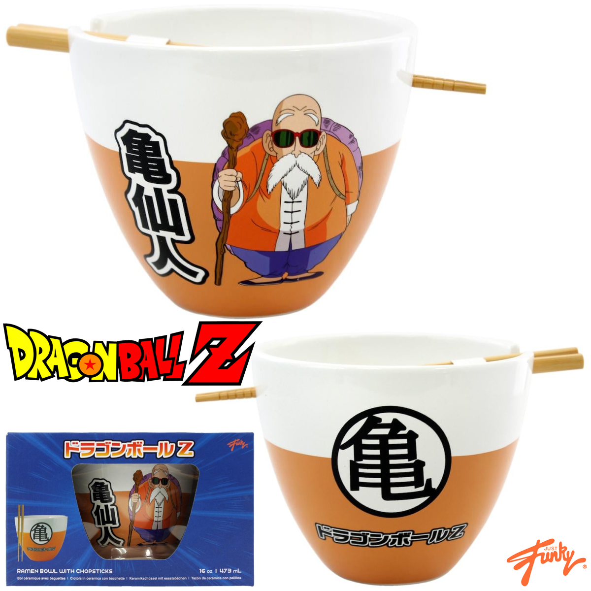 Tigela Ramen Mestre Roshi, o Artista Marcial de Dragon Ball Z
