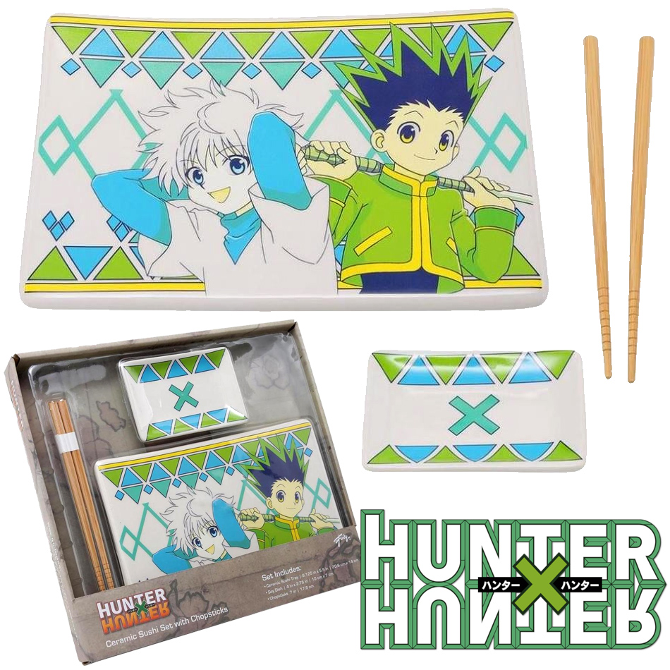 Conjunto de Sushi Hunter X Hunter com Gon & Killua