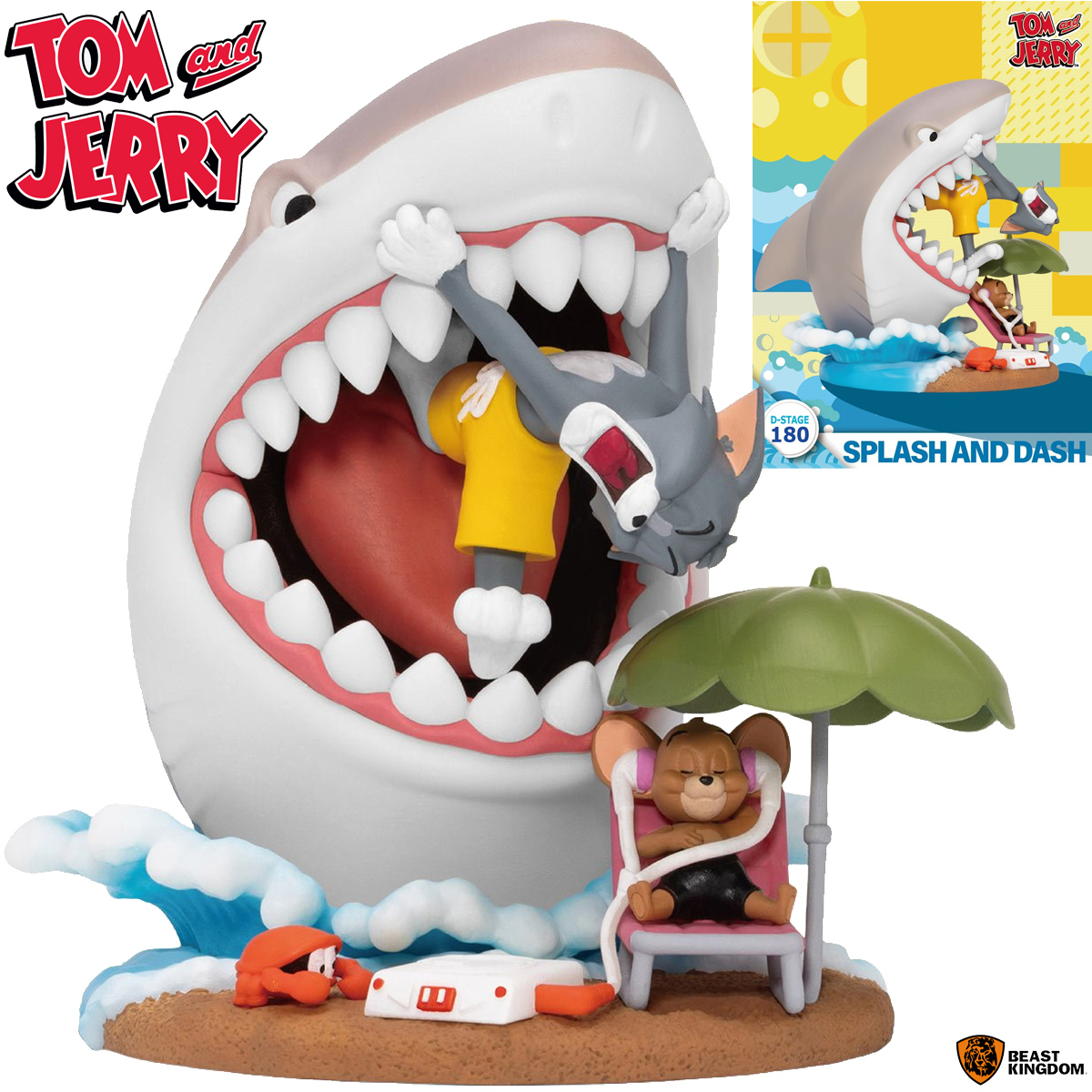 Tom e Jerry na Praia D-Stage Estátua/Diorama 360 Graus (Beast Kingdom)