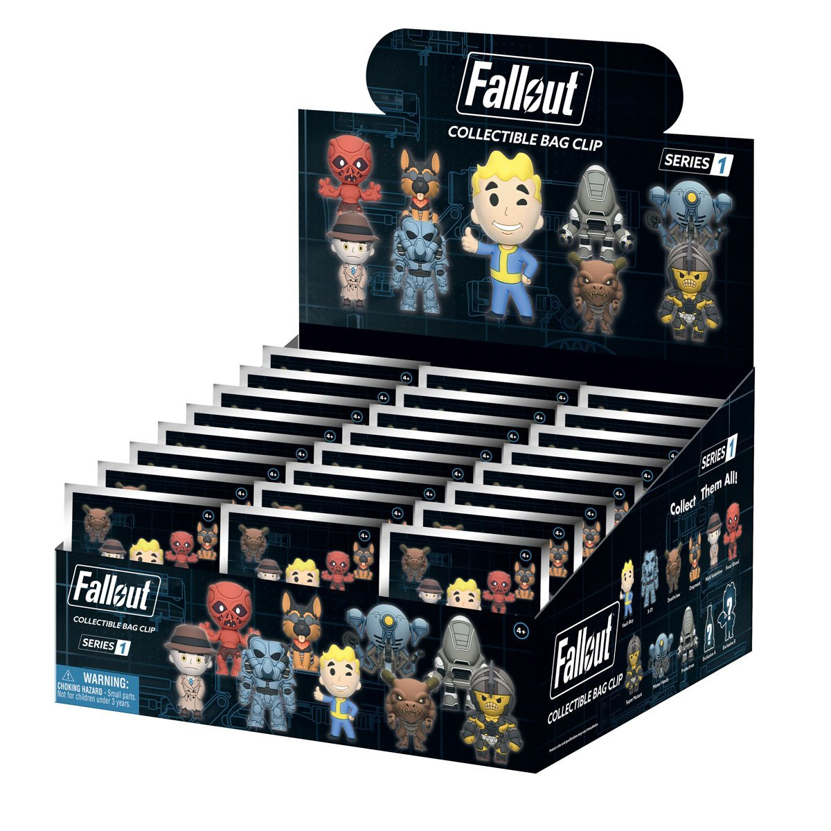 Chaveiros Fallout 3D Figural Bag Clips (Blind-Bag)