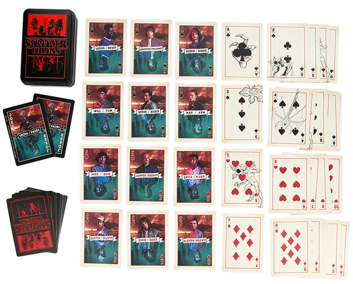 Baralho Stranger Things 5 em Caixa de Lata