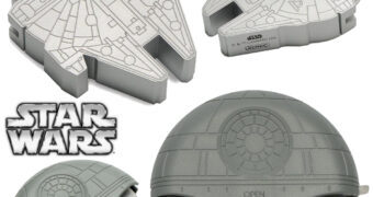 Cortadores de Pizza Star Wars: Millennium Falcon e Estrela da Morte