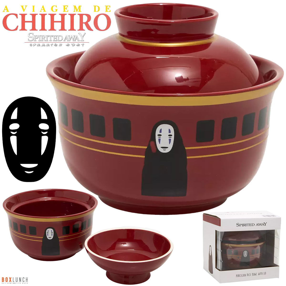 Tigela com Tampa Kaonashi (Sem Rosto) de A Viagem de Chihiro (Hayao Miyazaki)