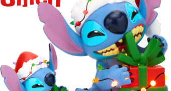 Ponteira de Árvore de Natal Stitch com Luzinhas Coloridas (Tree Topper)