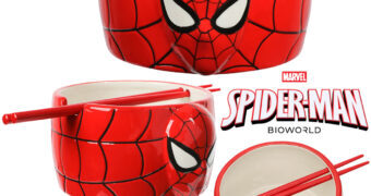 Tigela Ramen Homem-Aranha Máscara 3D