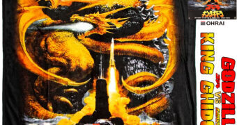 Cobertor de Lance Godzilla Vs. King Ghidorah com Pôster de Noriyoshi Ohrai