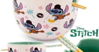 Tigela Ramen Elvis Stitch com Hashis de Madeira (Lilo & Stitch)