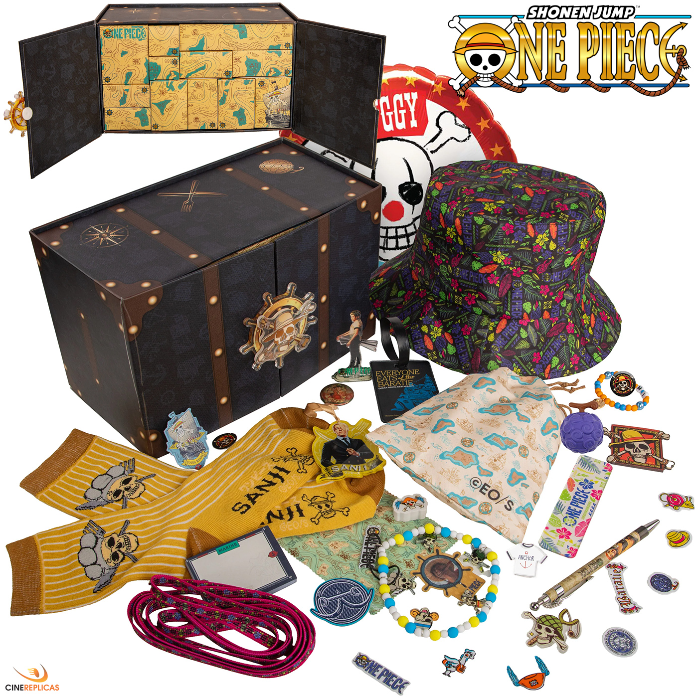 Calendário do Advento Baú do Tesouro Pirata de One Piece