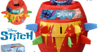 Jogo Pula Pirata Stitch com Barril e Pranchas de Surfe