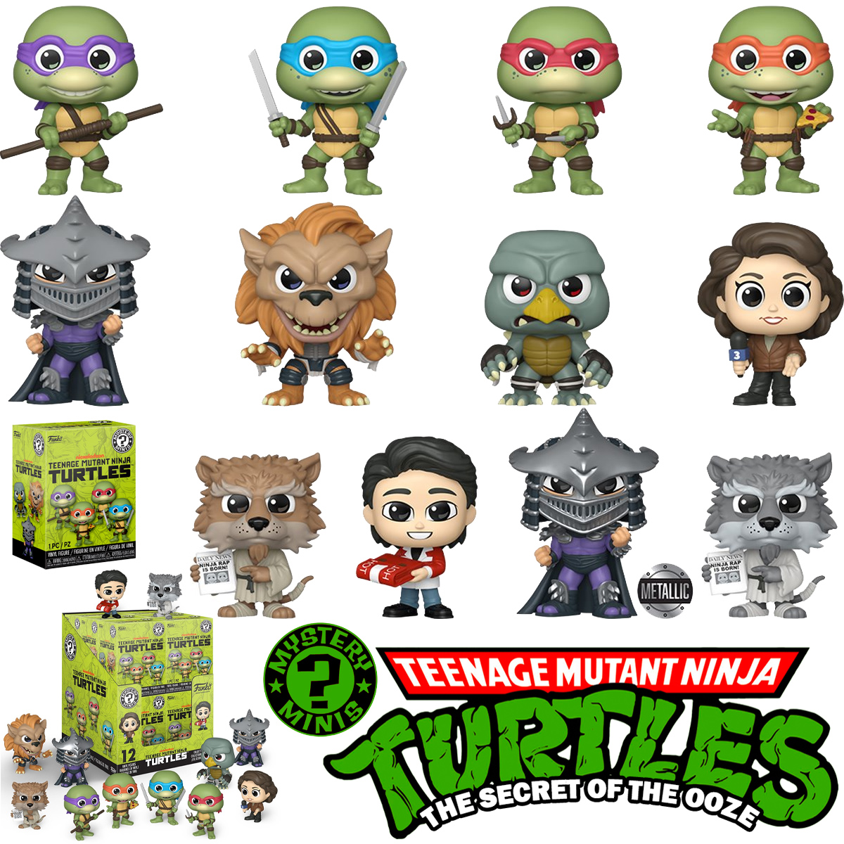 Mini-Figuras Mystery Minis do Filme As Tartarugas Ninja II - O Segredo do Ooze