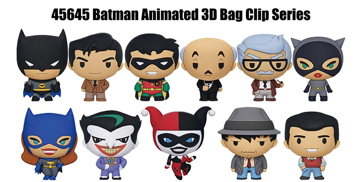 Chaveiros Batman: A Série Animada 3D Figural Bag Clips (Blind-Bag)