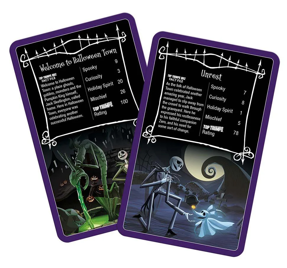 Jogo Super Trunfo do Filme O Estranho Mundo de Jack (Nightmare Before Christmas) de Tim Burton