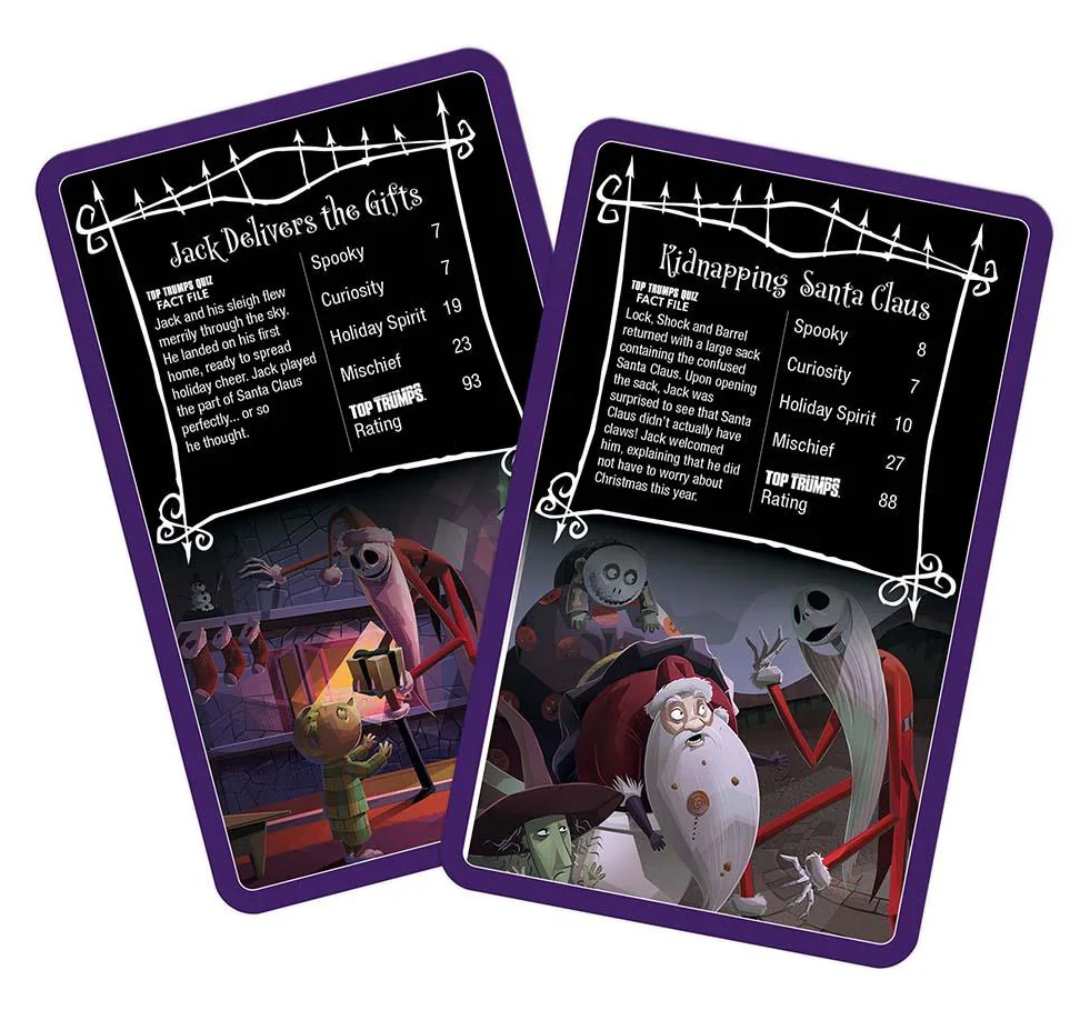Jogo Super Trunfo do Filme O Estranho Mundo de Jack (Nightmare Before Christmas) de Tim Burton