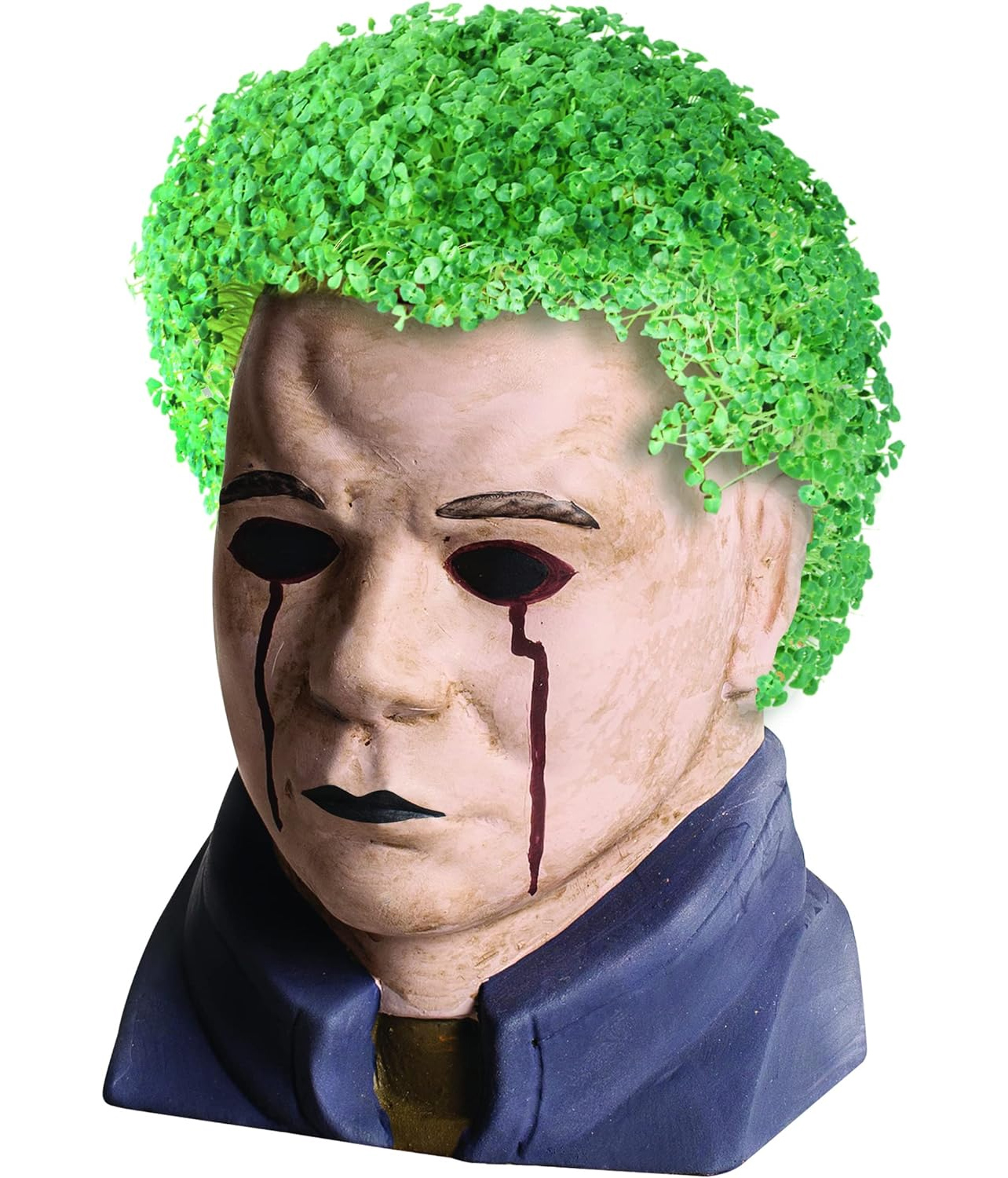 Plantadores Chia Pet Jason Vorhees e Michael Myers com Cabeleiras de Grama