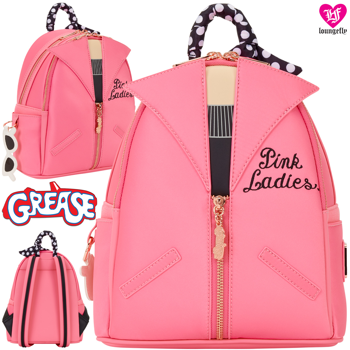 Mini-Mochila Jaqueta Rosa das “Pink Ladies” do Filme Grease - Nos Tempos da Brilhantina