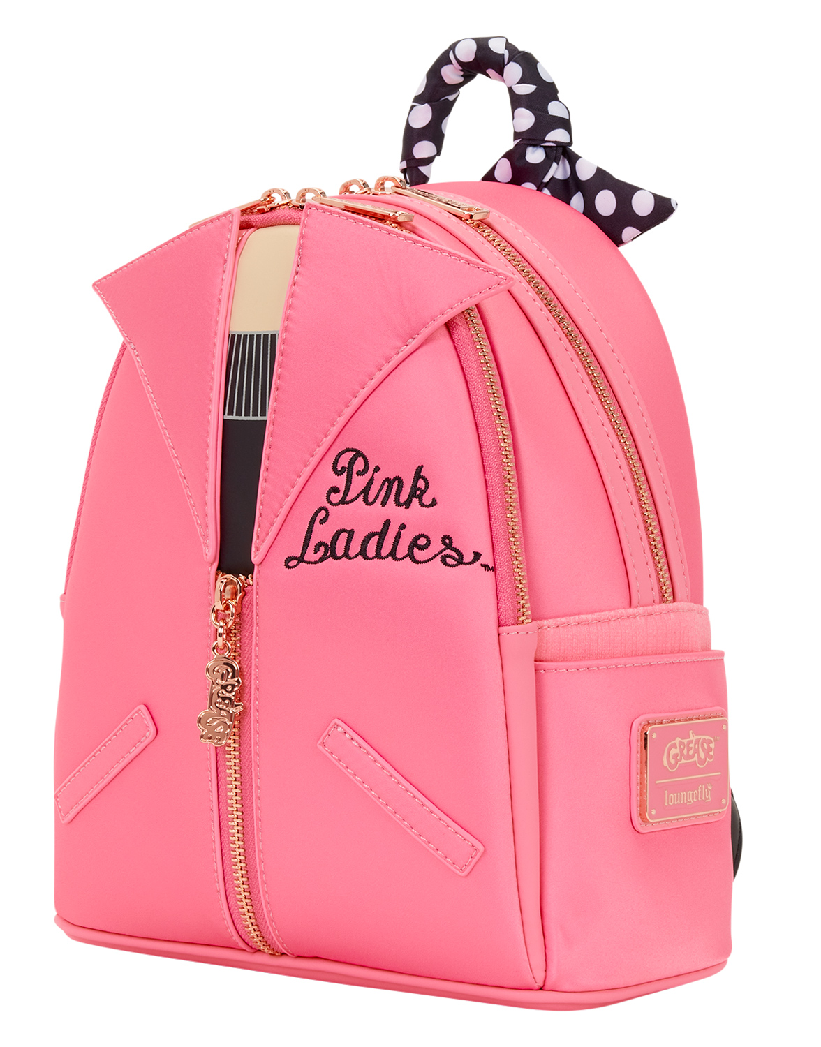 Mini-Mochila Jaqueta Rosa das “Pink Ladies” do Filme Grease - Nos Tempos da Brilhantina