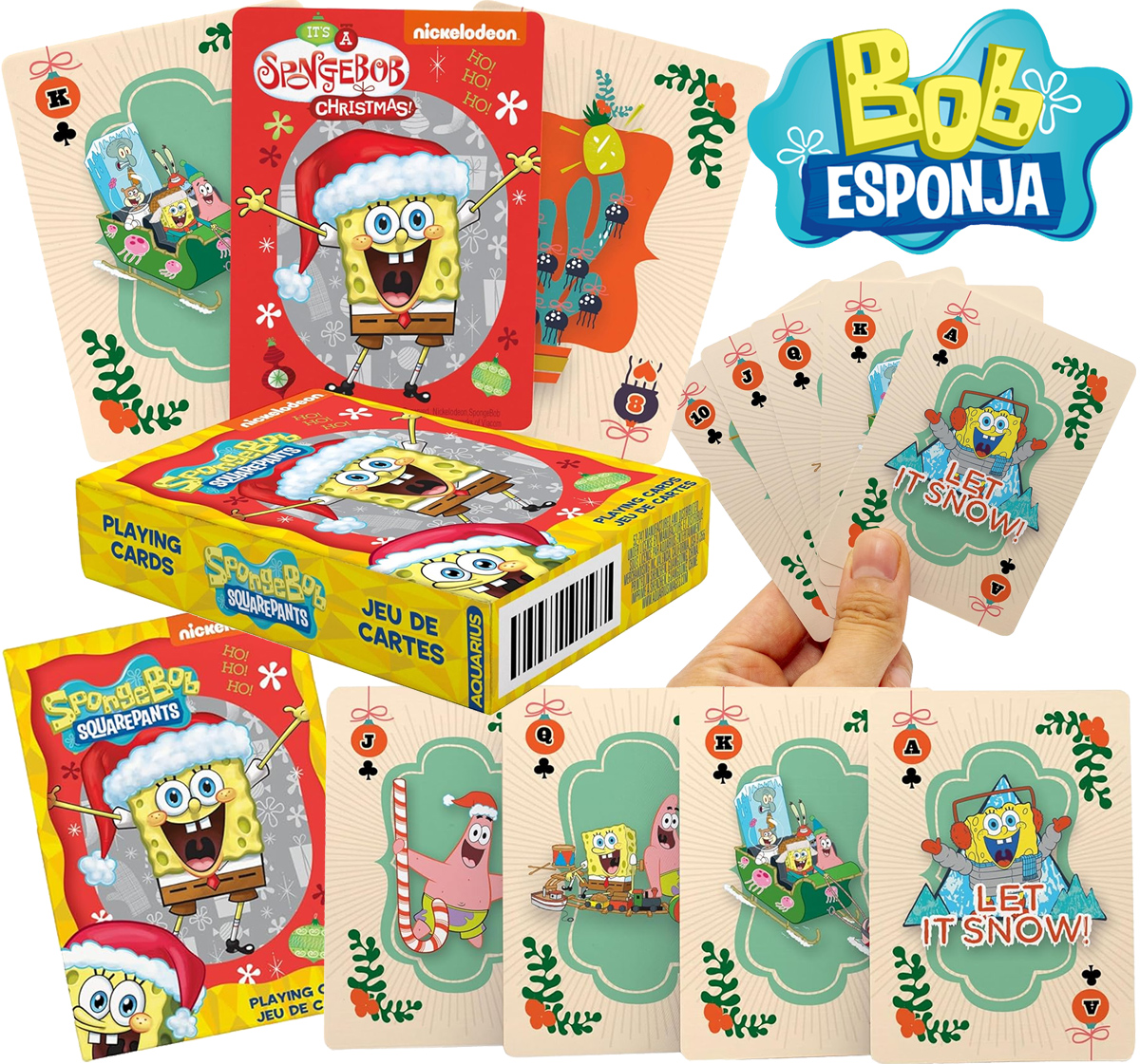 Baralho Bob Esponja Natal na Fenda do Bikini