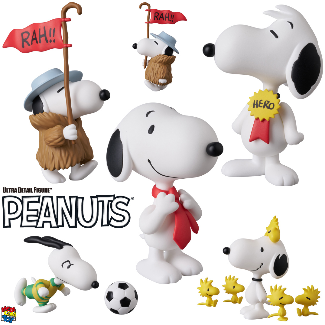 Bonecos Peanuts UDF Série 19 com Snoopy e Woodstock (Medicom Japão)