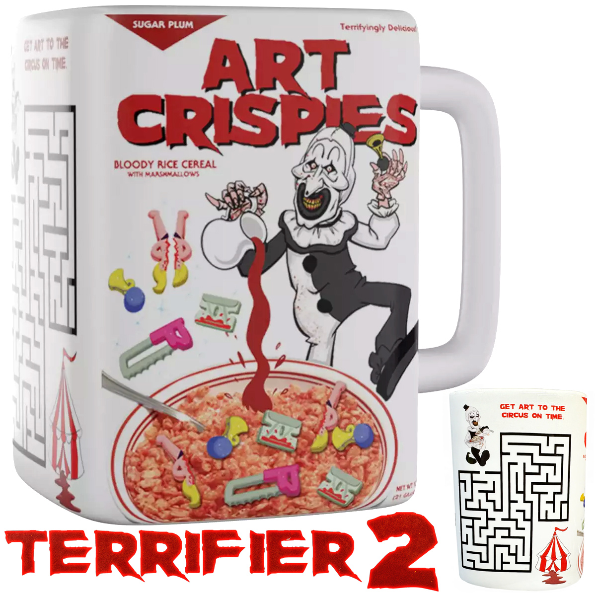 Caneca Terrifier Caixa de Cereal “Art Crispies”