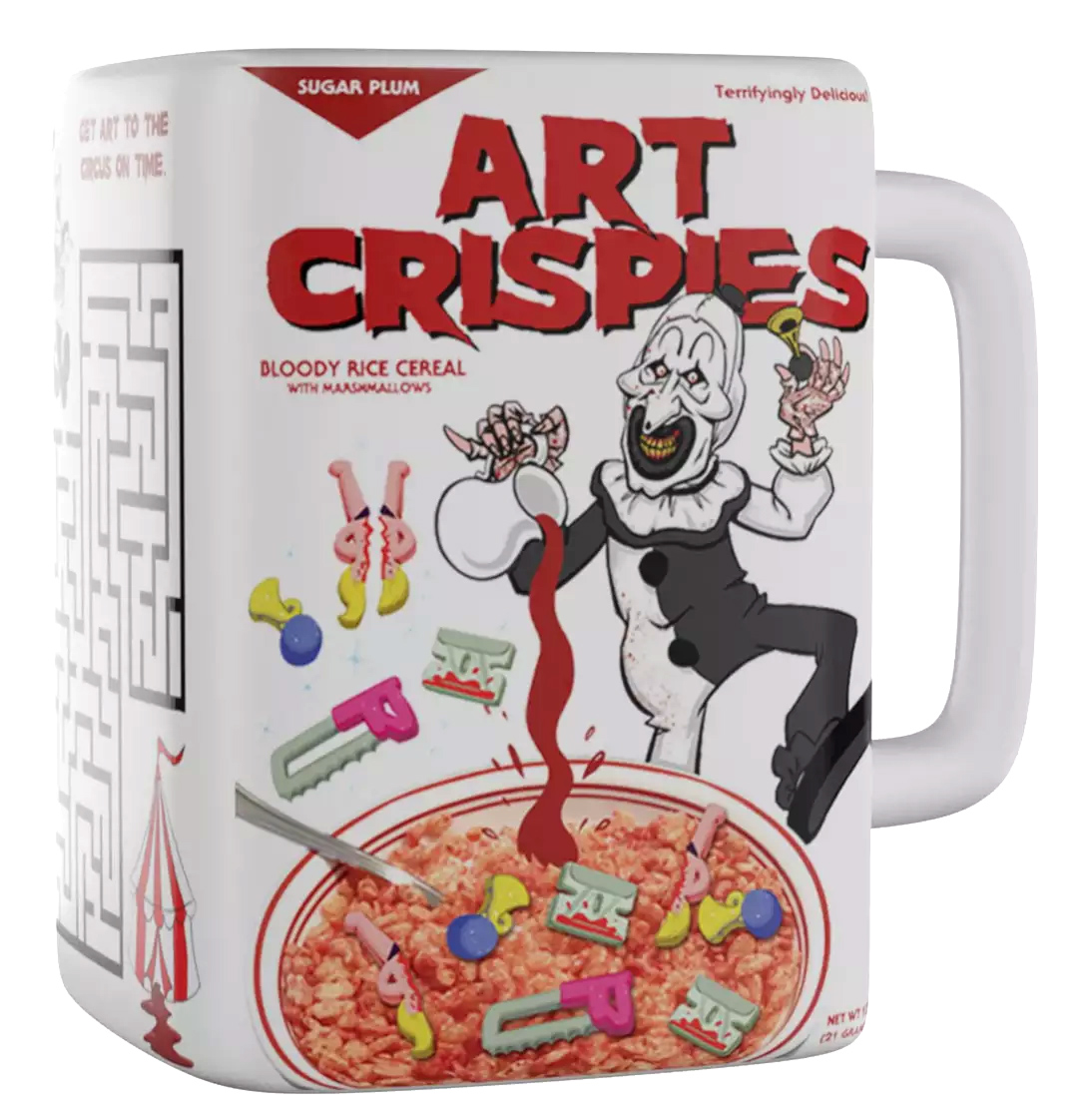Caneca Terrifier Caixa de Cereal “Art Crispies”