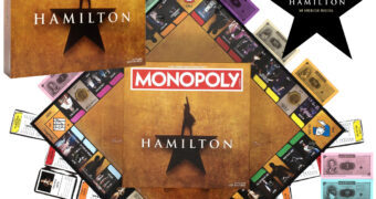 Jogo de Tabuleiro Monopoly Hamilton, o Musical da Broadway de Lin-Manuel Miranda