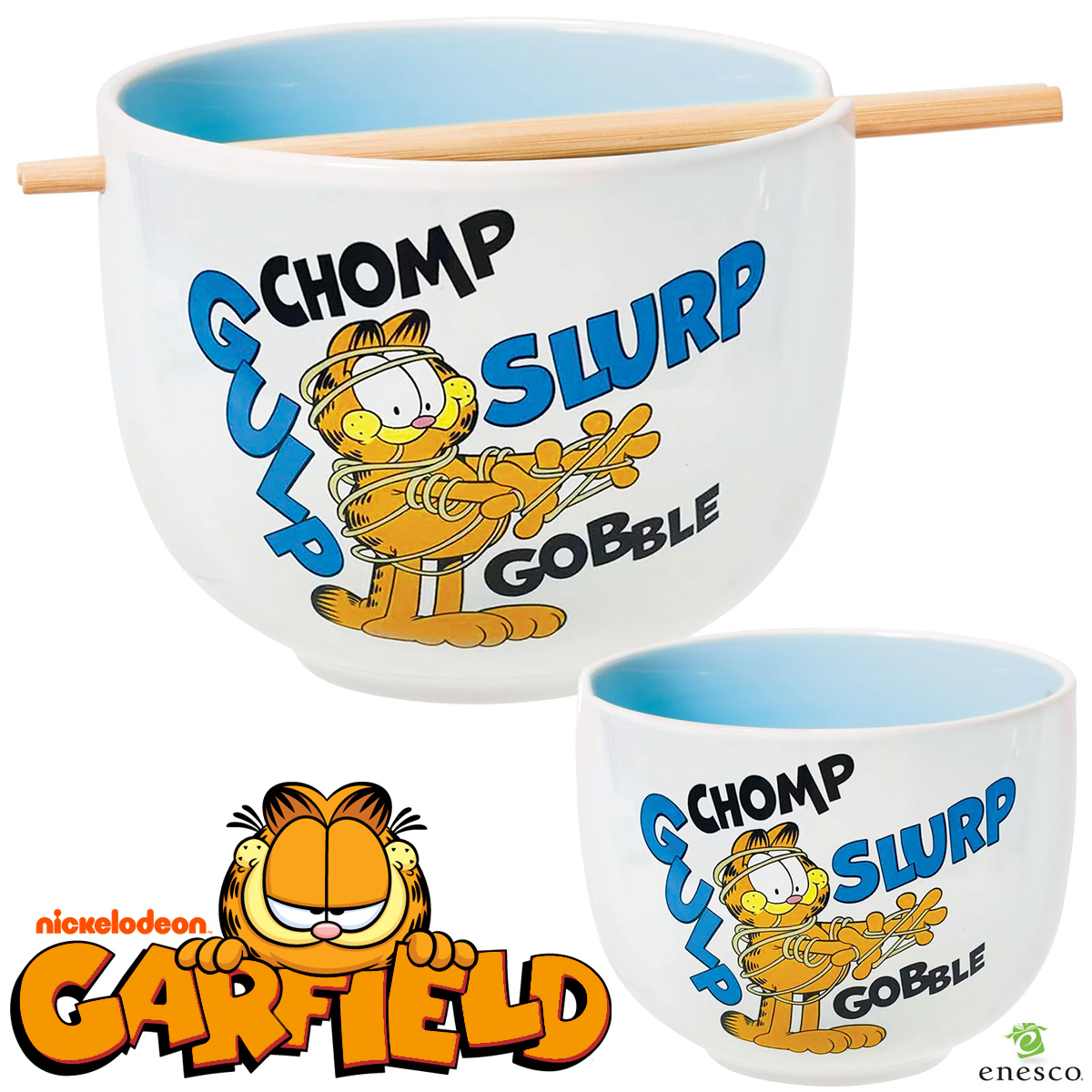Tigela Ramen Garfield “SLURP ” com Hashis