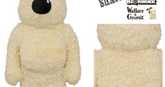 Boneco Bearbrick Gromit Disfarçado de Ovelha (Wallace & Gromit: Tosa Completa)