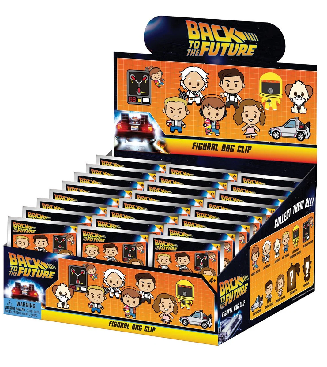 Chaveiros De Volta para o Futuro 3D Figural Bag Clips (Blind-Bag)