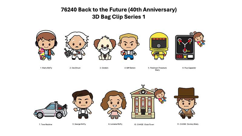 Chaveiros De Volta para o Futuro 3D Figural Bag Clips (Blind-Bag)