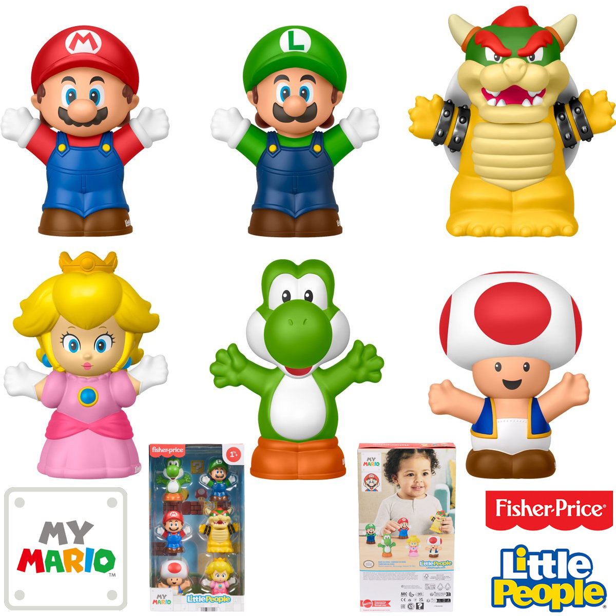 Bonequinhos Super Mario Bros. Little People