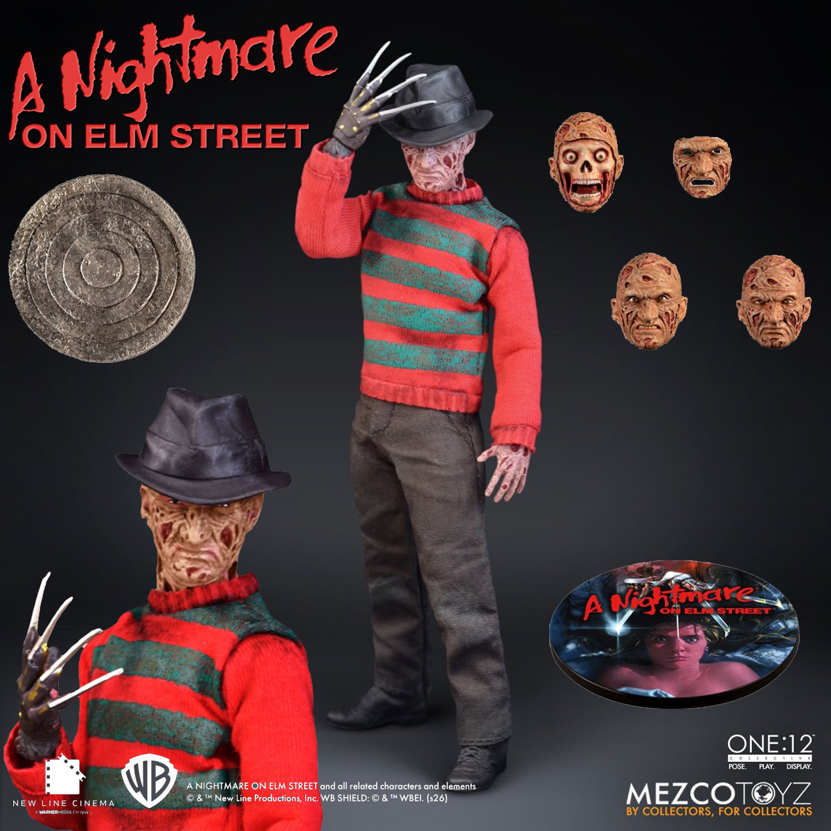 Action Figure Freddy Krueger One:12 Collective de A Hora do Pesadelo (A Nightmare on Elm Street)