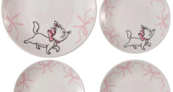 Set de Pratinhos da Gata Marie com Laços Rosas do Filme Aristogatas