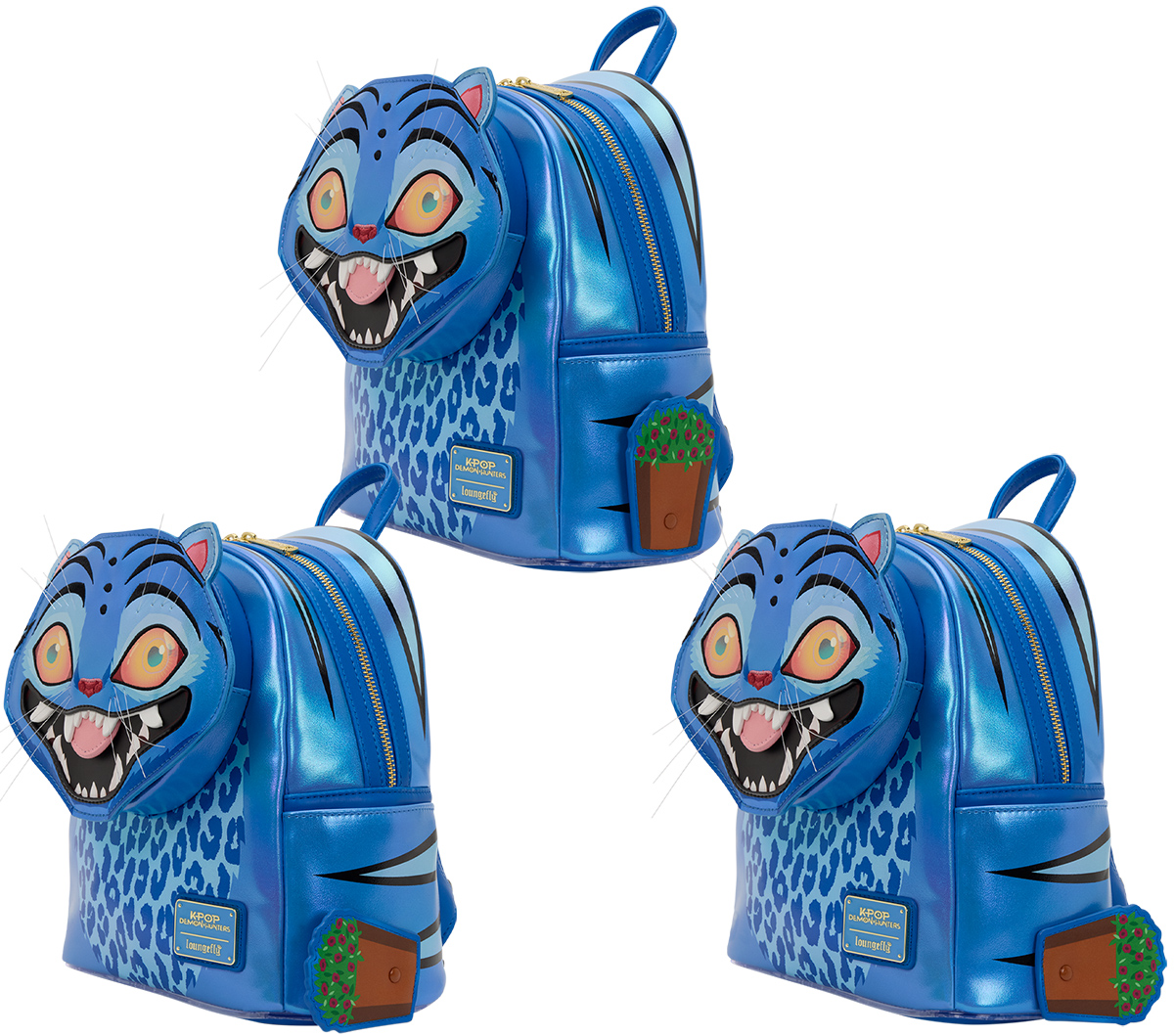 Mini-Mochila Tigre Derpy, Mascote das Guerreiras do K-Pop (KPop Demon Hunters)