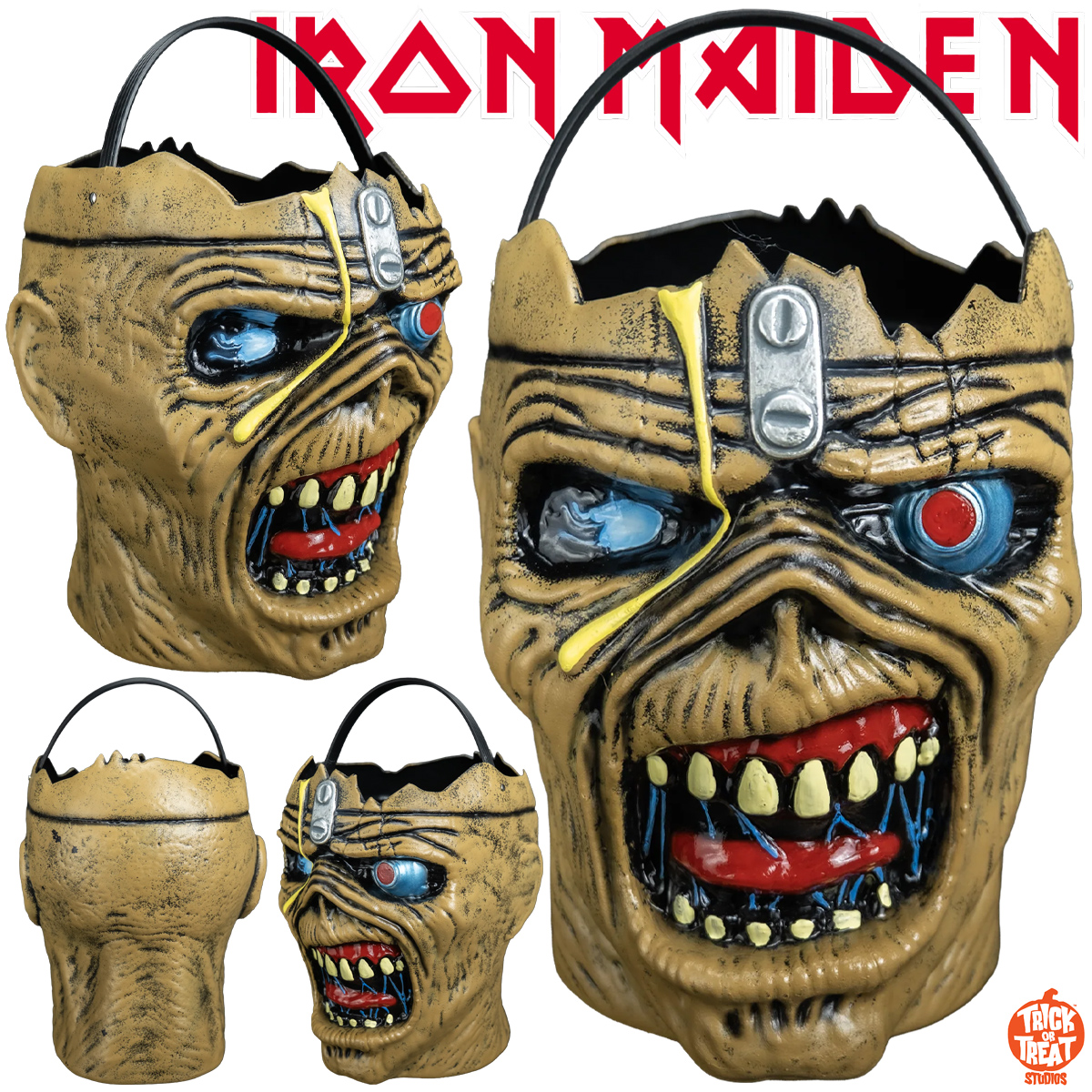 Balde Iron Maiden Candy Pail com o Mascote Eddie