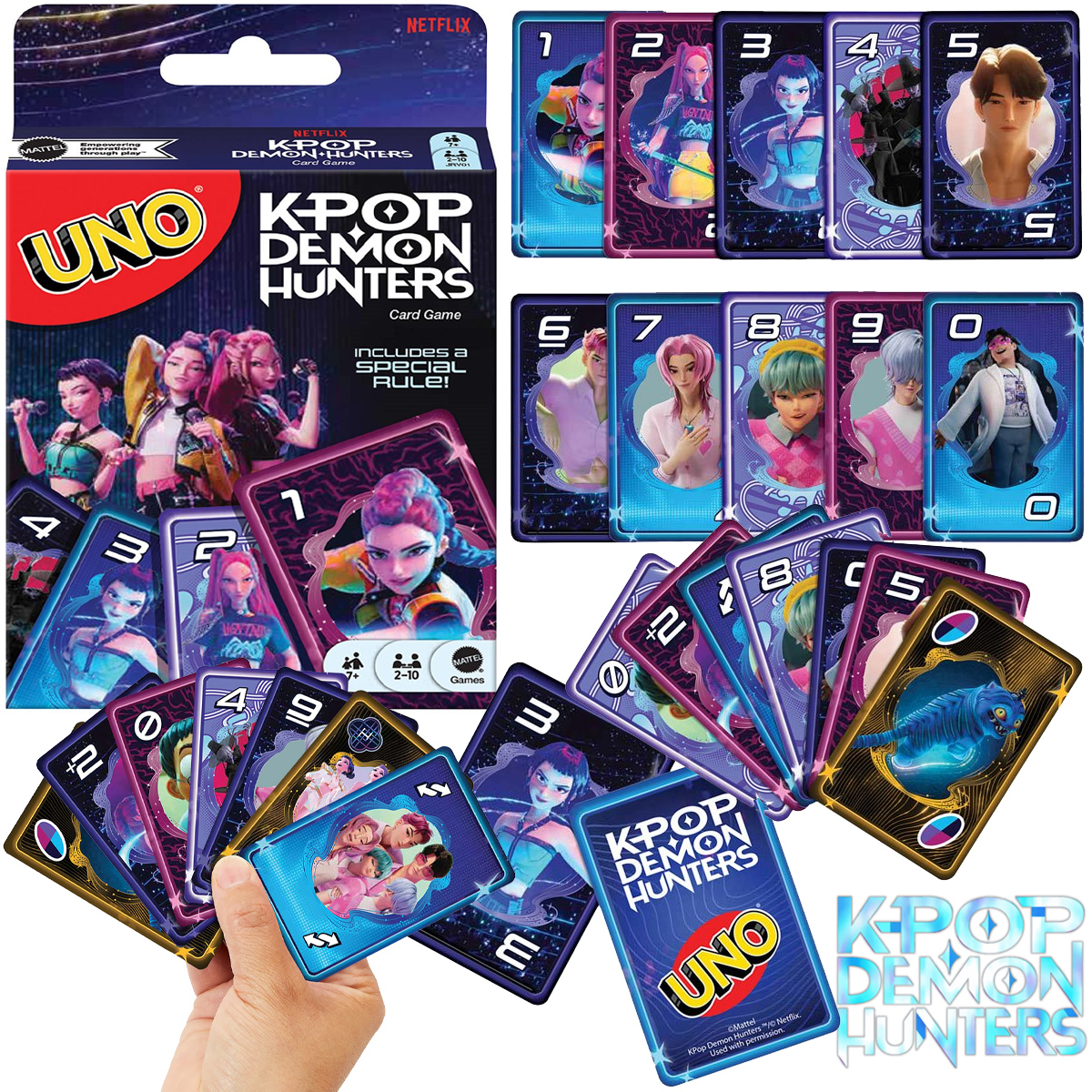 Jogo de Cartas UNO do filme Guerreiras do K-Pop (KPop Demon Hunters)