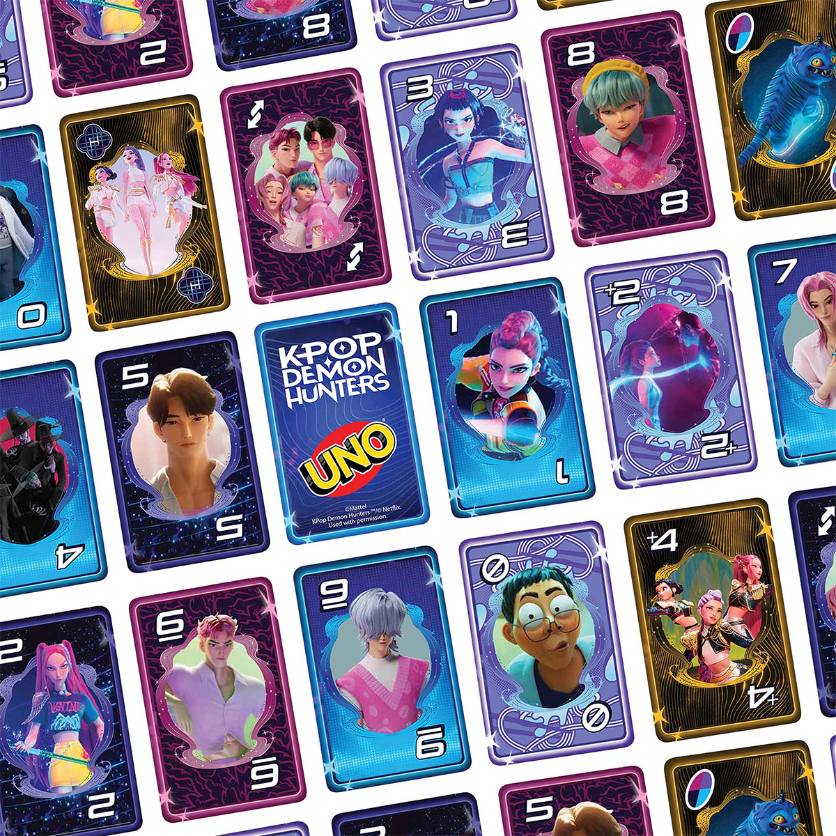 Jogo de Cartas UNO do filme Guerreiras do K-Pop (KPop Demon Hunters)