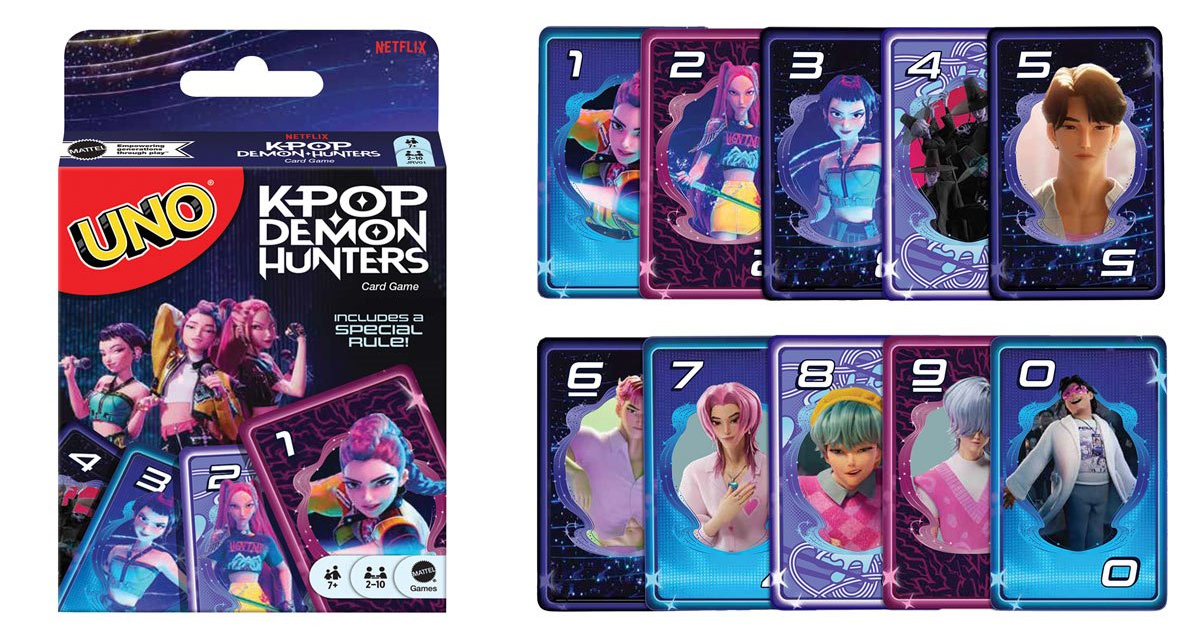 Jogo de Cartas UNO do filme Guerreiras do K-Pop (KPop Demon Hunters)