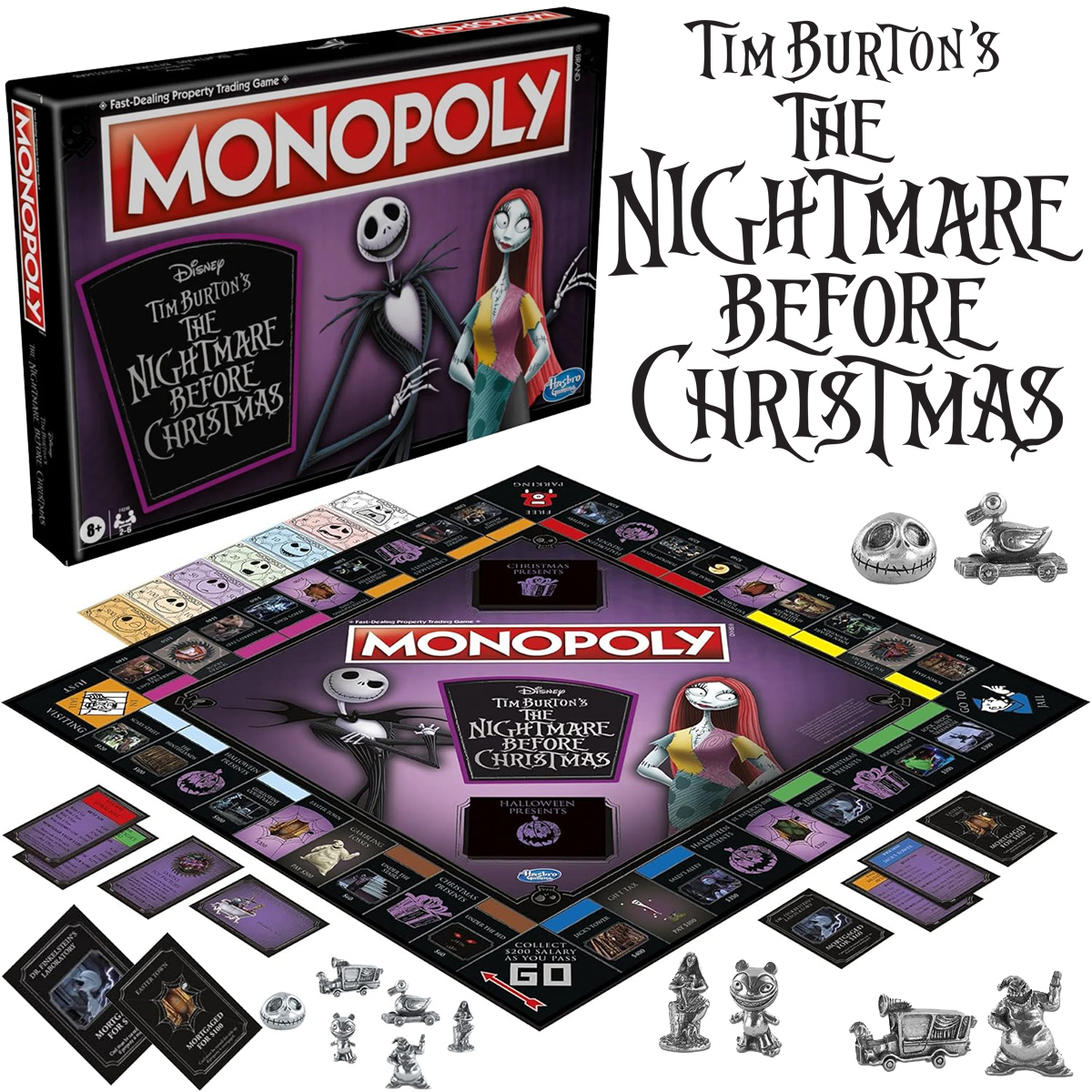 Jogo Monopoly O Estranho Mundo de Jack de Henry Selick e Tim Burton