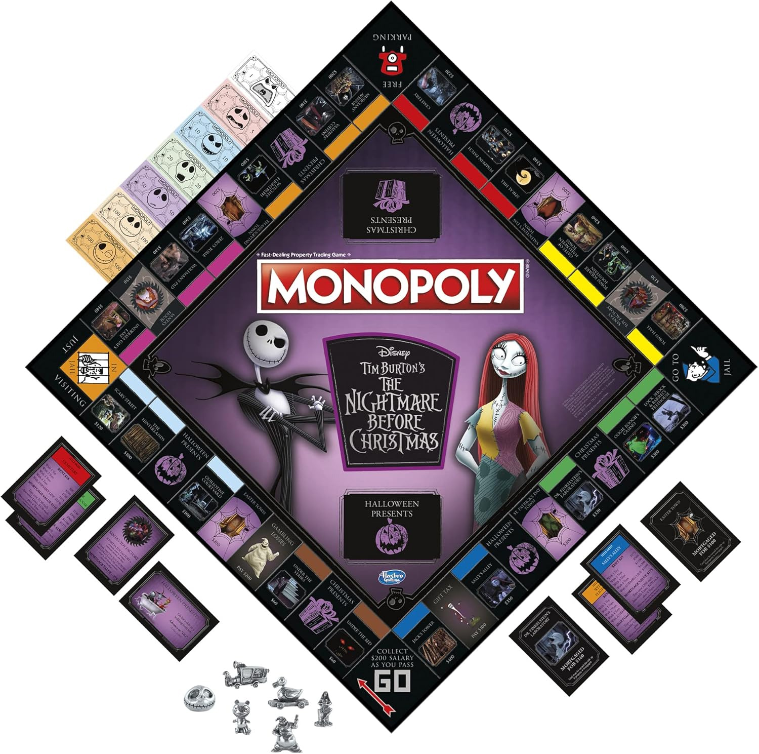 Jogo Monopoly O Estranho Mundo de Jack de Henry Selick e Tim Burton