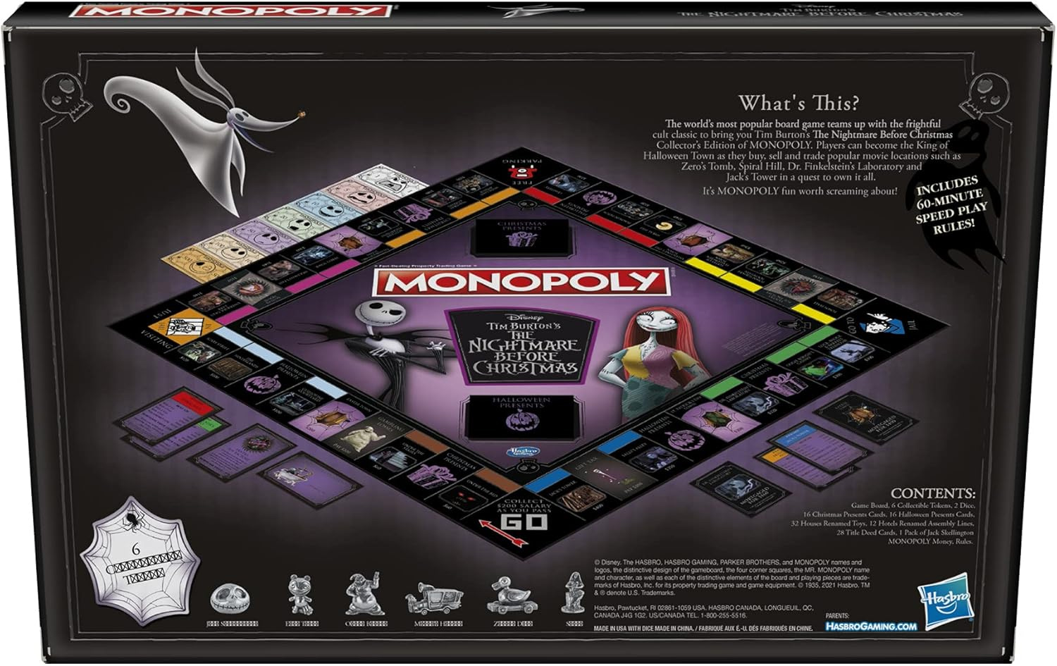 Jogo Monopoly O Estranho Mundo de Jack de Henry Selick e Tim Burton