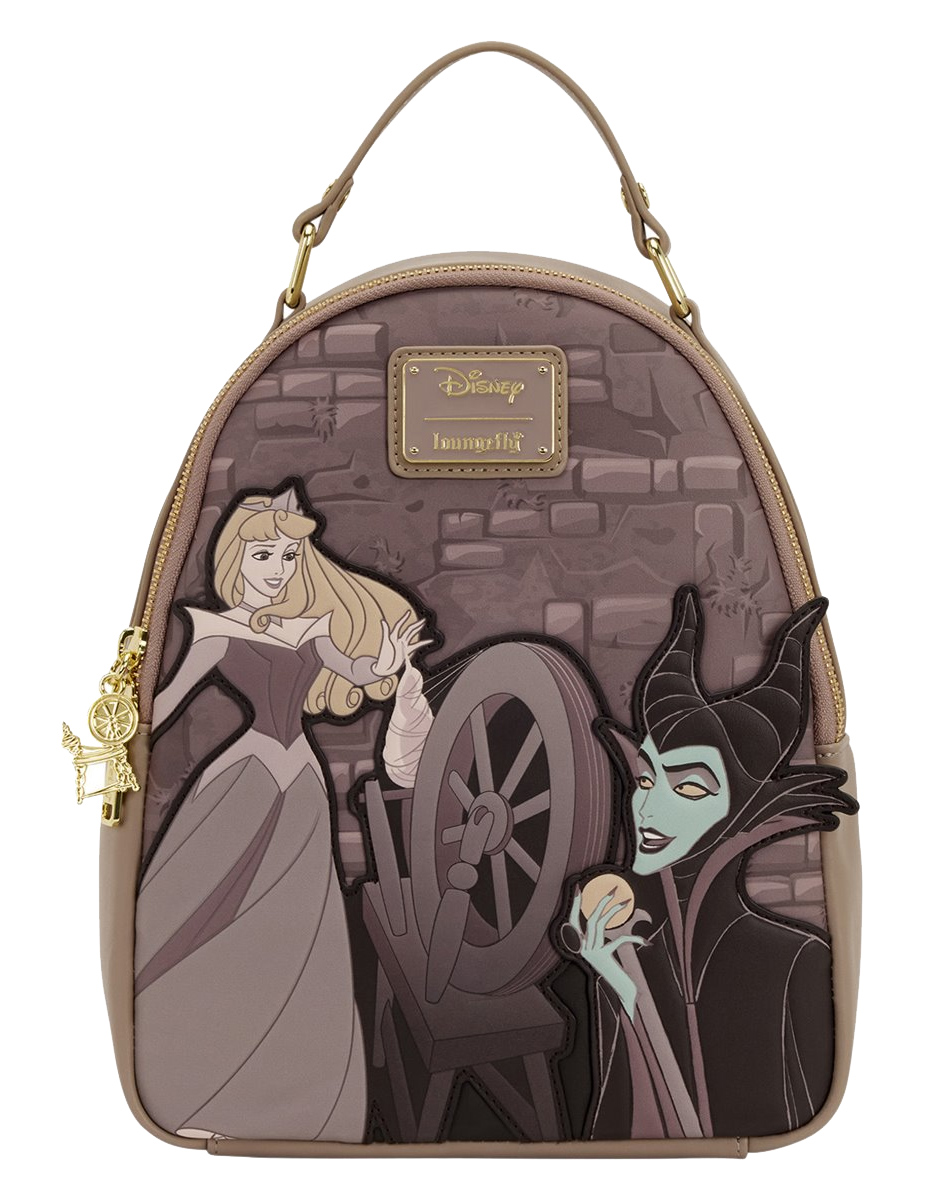 Mini-Mochila A Bela Adormecida com Princesa Aurora, Malévola e a Roca