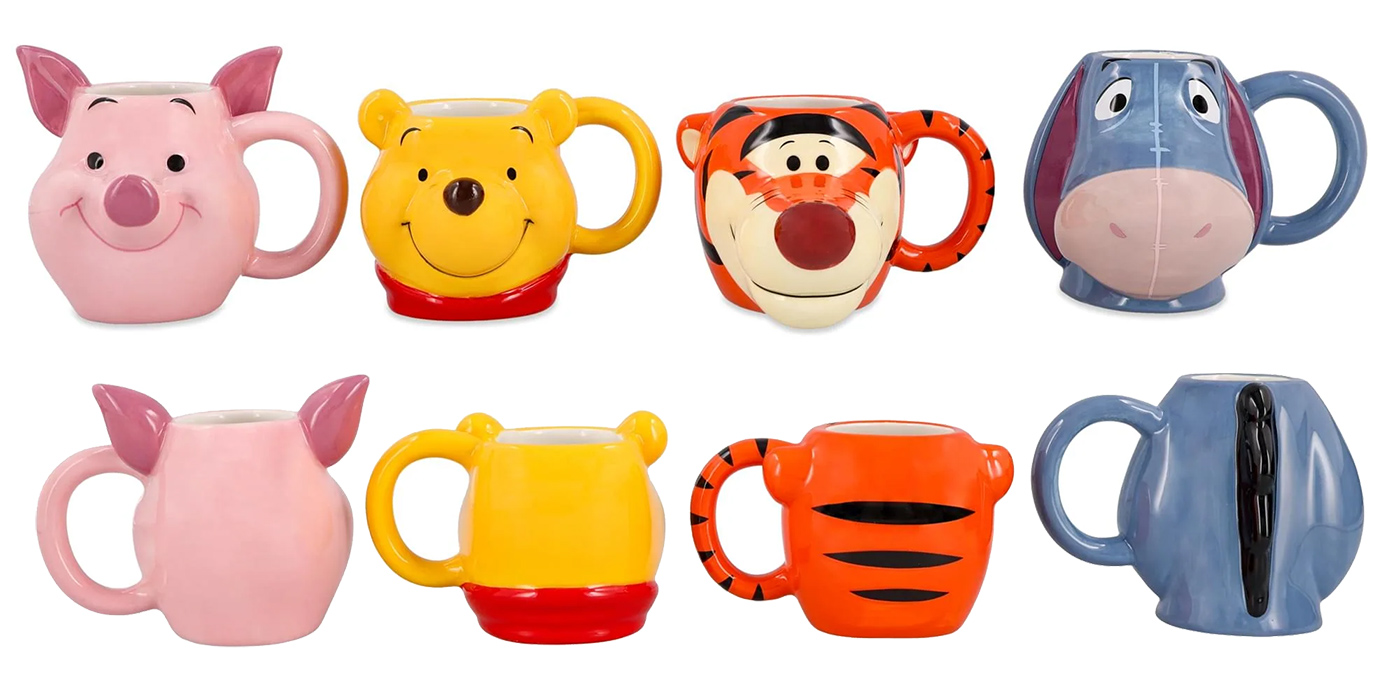 Mini Canecas 3D Ursinho Pooh e Seus Amigos do Bosque dos 100 Acres (Disney)