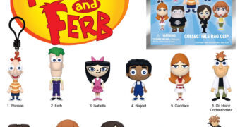 Chaveiros da Série Animada Phineas e Ferb 3D Figural Bag Clips (Blind-Bag)