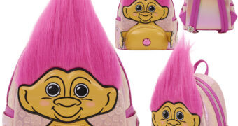 Mini-Mochila Troll da Sorte com Cabelo Rosa Espetado (Good Luck Troll Doll)