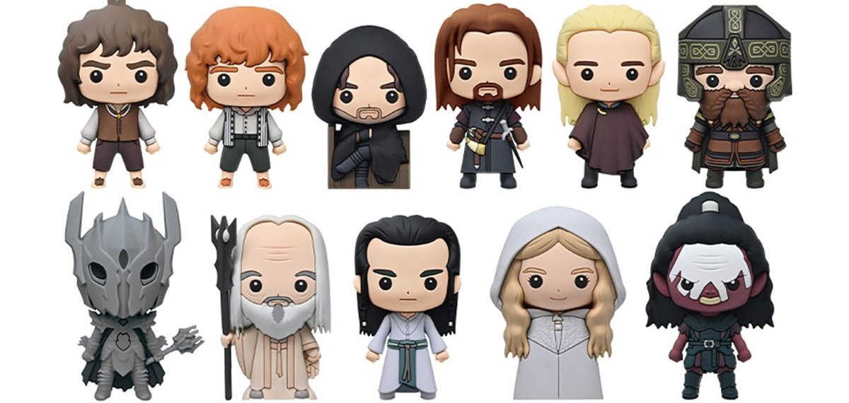 Chaveiros 3D Figural Bag Clips O Senhor dos Anéis 25 Anos (Blind-Bag)